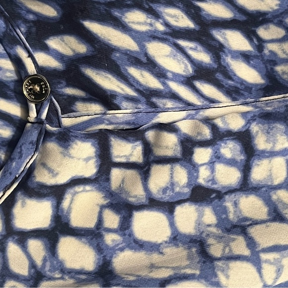 Michael Michael Kors Blue and White Ombre Tunic Blouse 6 Silver Logo - Picture 5 of 9